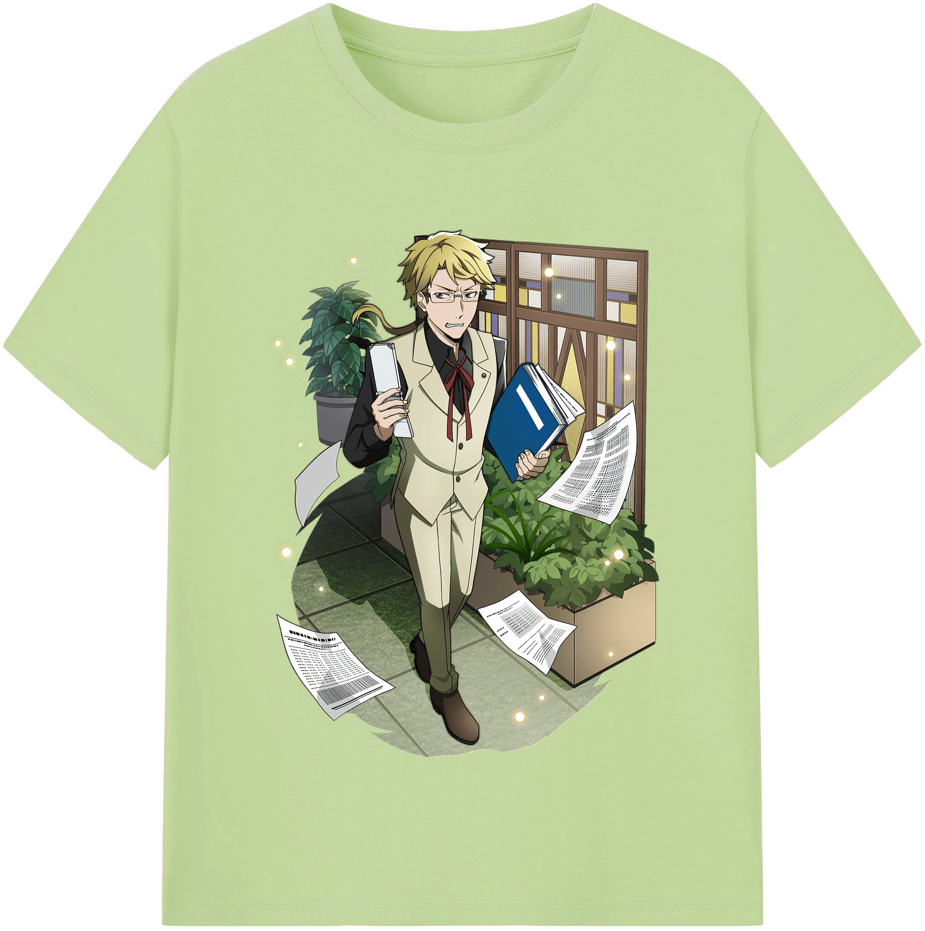 （画像用） 文豪ストレイドッグス Bungo Stray Dogs 綿100％半袖Tシャツ（フロントプリント）